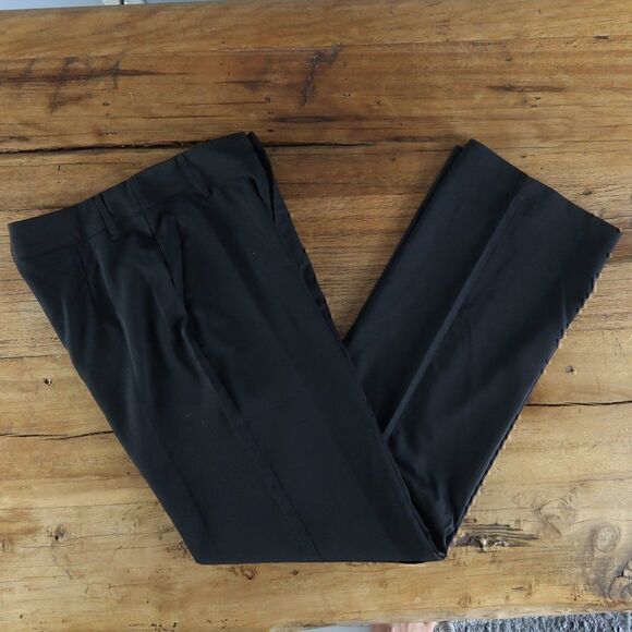 SHEIN BLACK STRAIGHT FRONT STRAIGHT LEG HIGH RISE BUSINESS OFFICE TROUSERS - Picture 1 of 7
